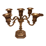 5 flames silver chrome metal candlestick