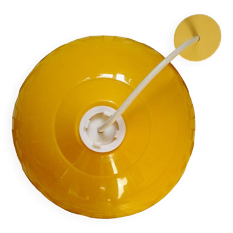 Orange plastic pendant light 1970