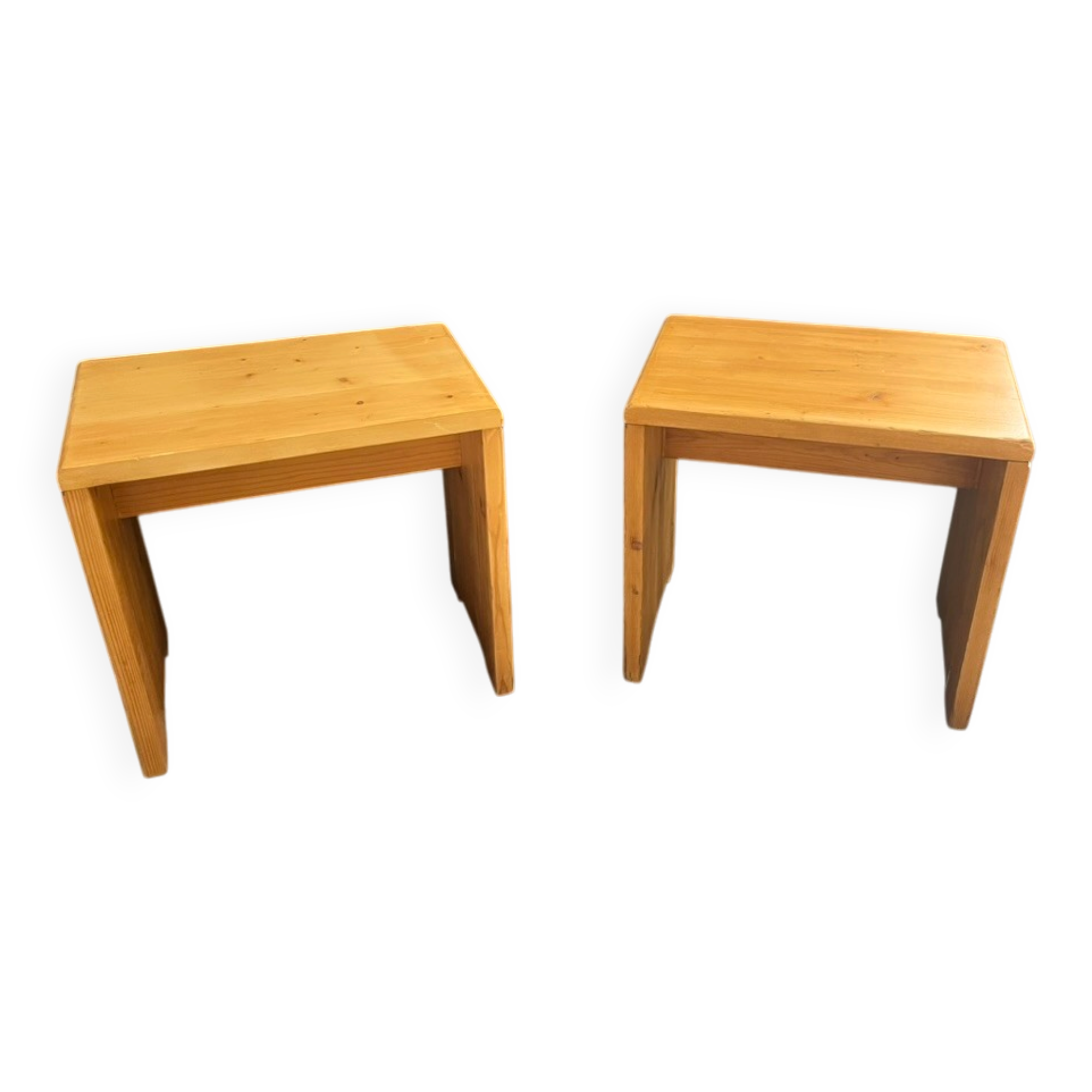 Pair of stools or bedside tables by Charlotte Perriand.