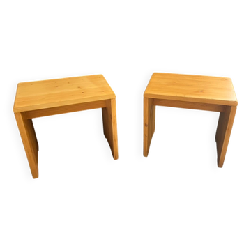 Pair of stools or bedside tables by Charlotte Perriand.