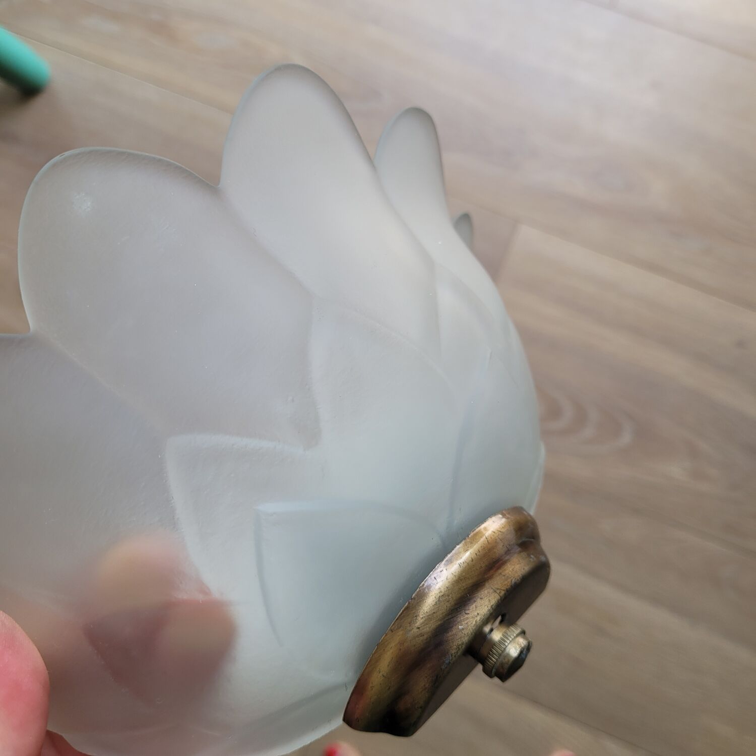 Pair of wall sconces tulip frosted glass.