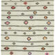 Hand-knotted turkish unique 1970s 222 cm x 343 cm beige hemp kilim carpet