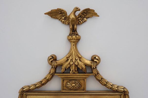 Miroir de style Empire en bois doré du XXe siècle
