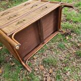 Vintage woven wicker rattan bamboo chest of drawers design 50-60-70