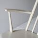 Fauteuil à bascule scandinave vintage en bois laqué blanc