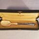 Old ivory silver porridge spoon