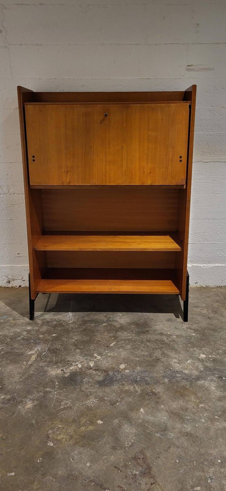 Vintage secretaire with bookcase, 1950s