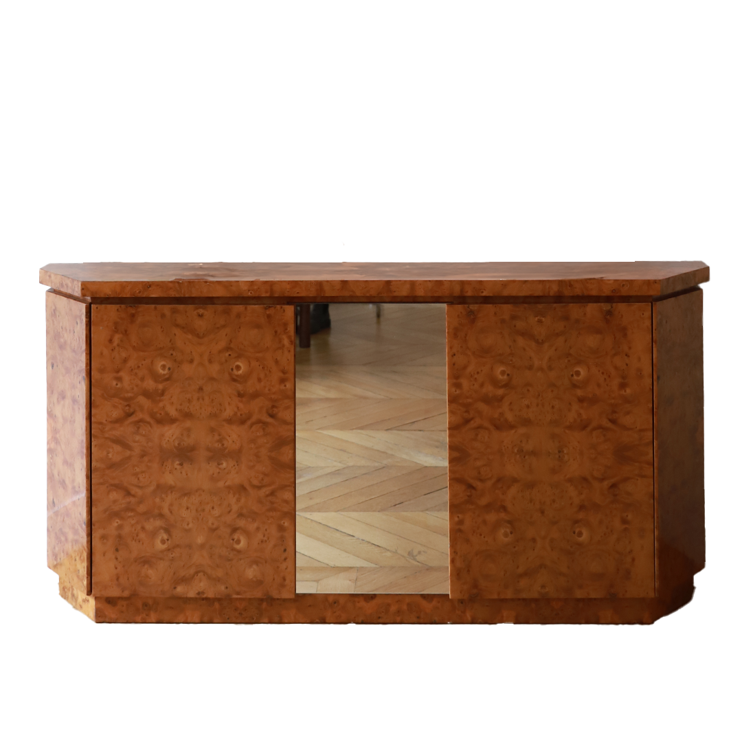 Art Deco sideboard in elm burl