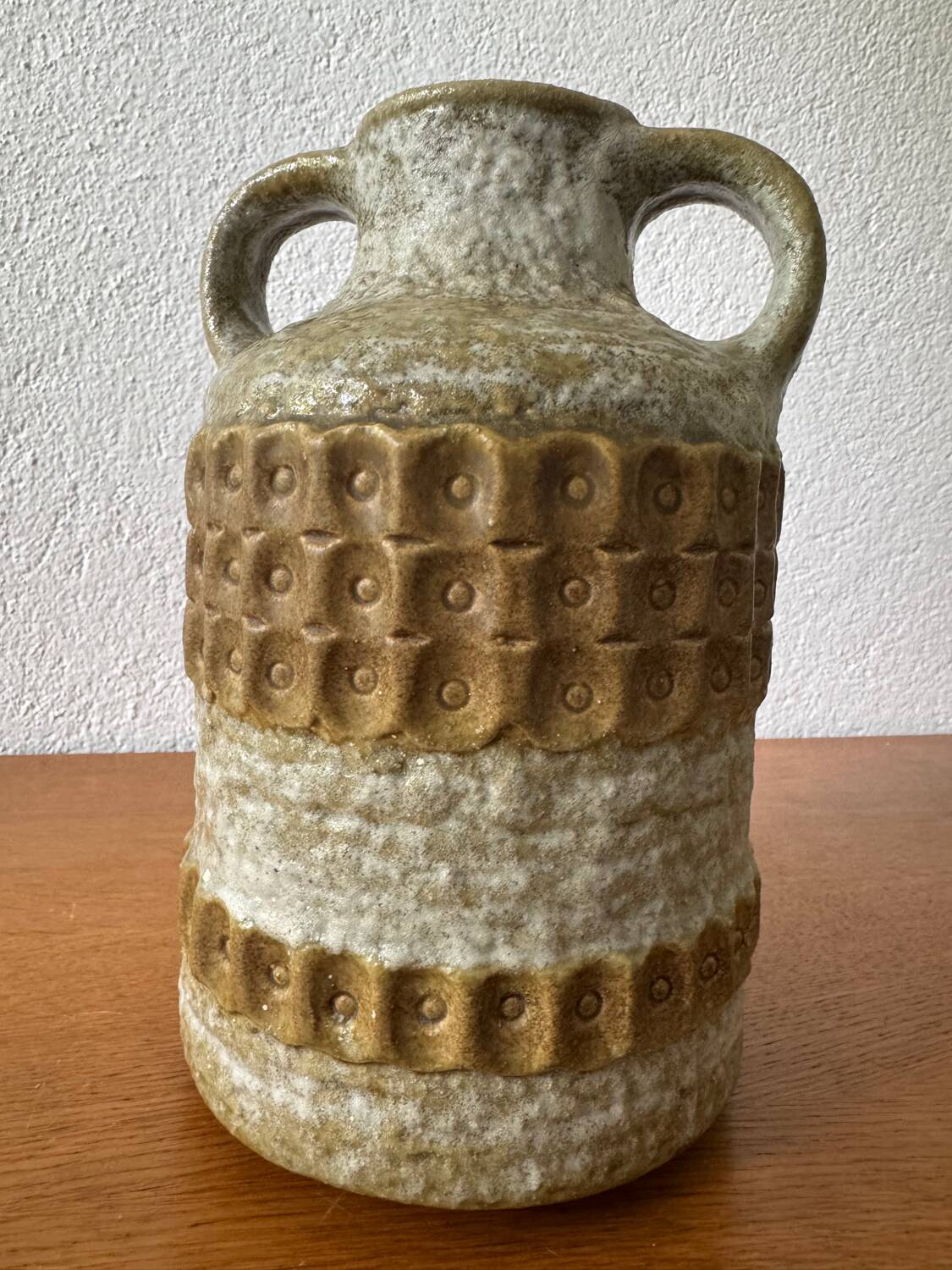 German ceramic vase with handles from the 60s