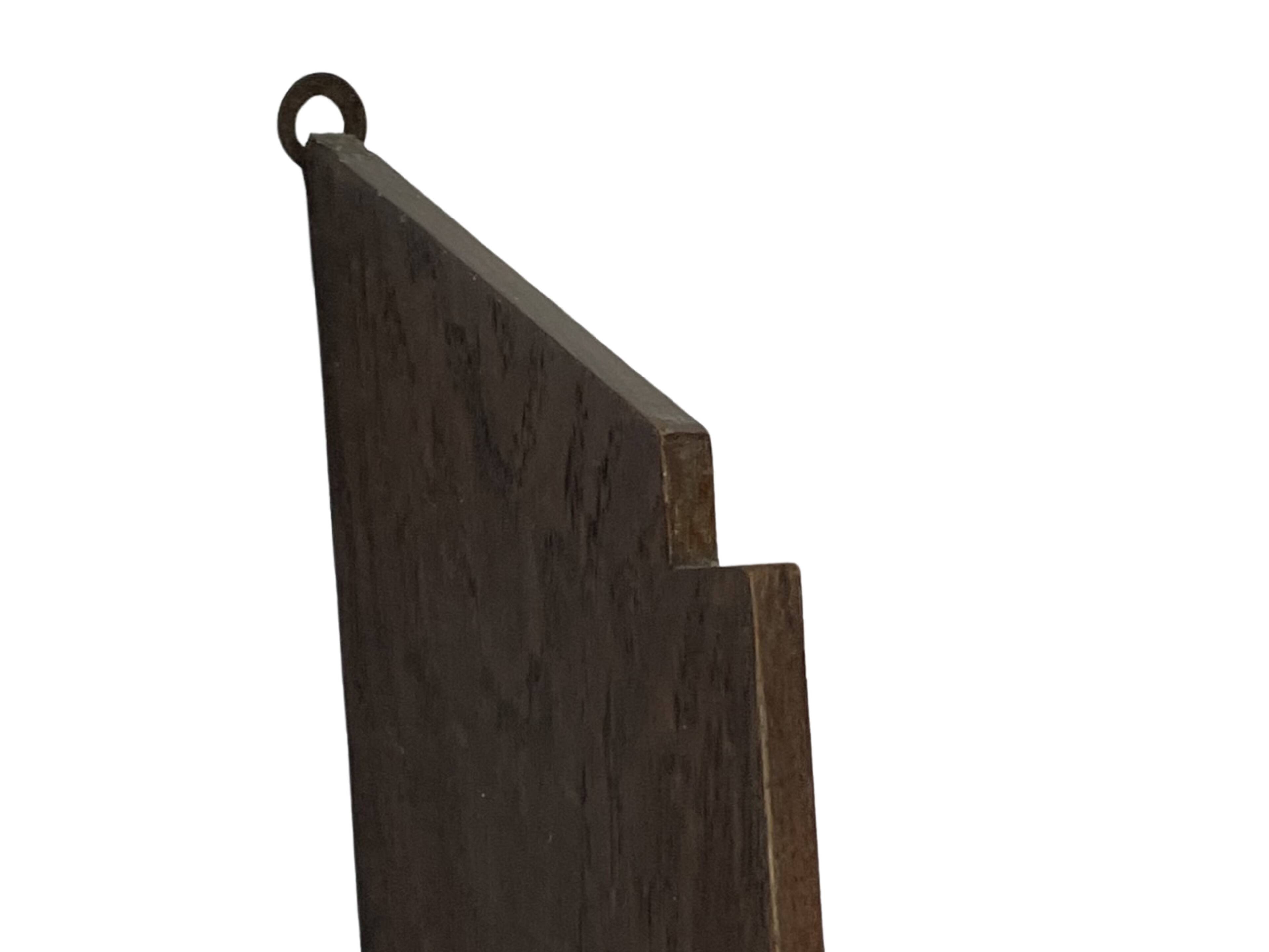 Vintage wooden wall shelve rack bookshelf in oak