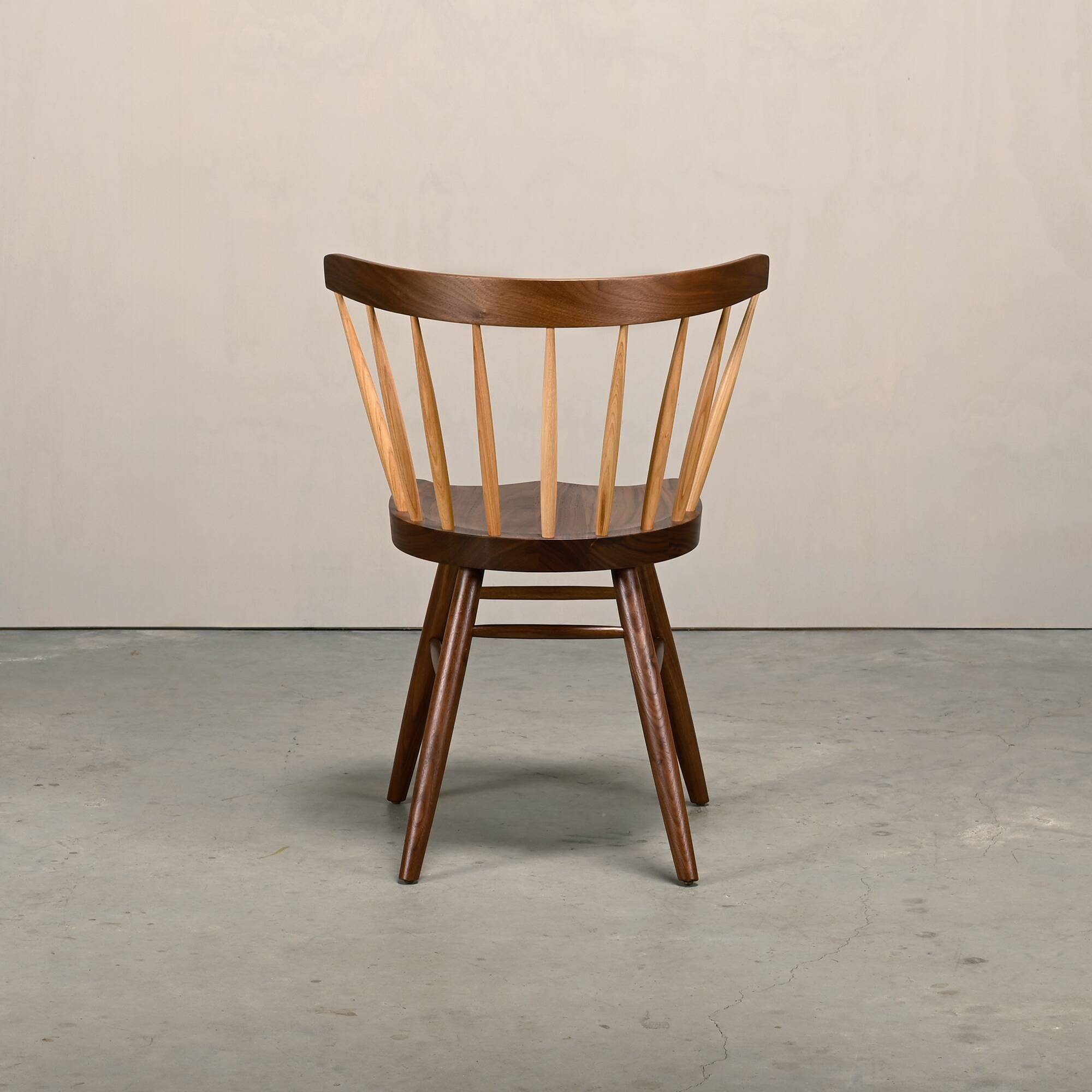 George Nakashima N19 Straight Chair in Walnut and Hickory for Knoll Studio
