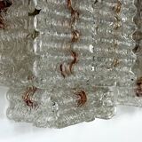 Set of four large wall lamps in murano glass elements by Poliarte. Italy 1970s