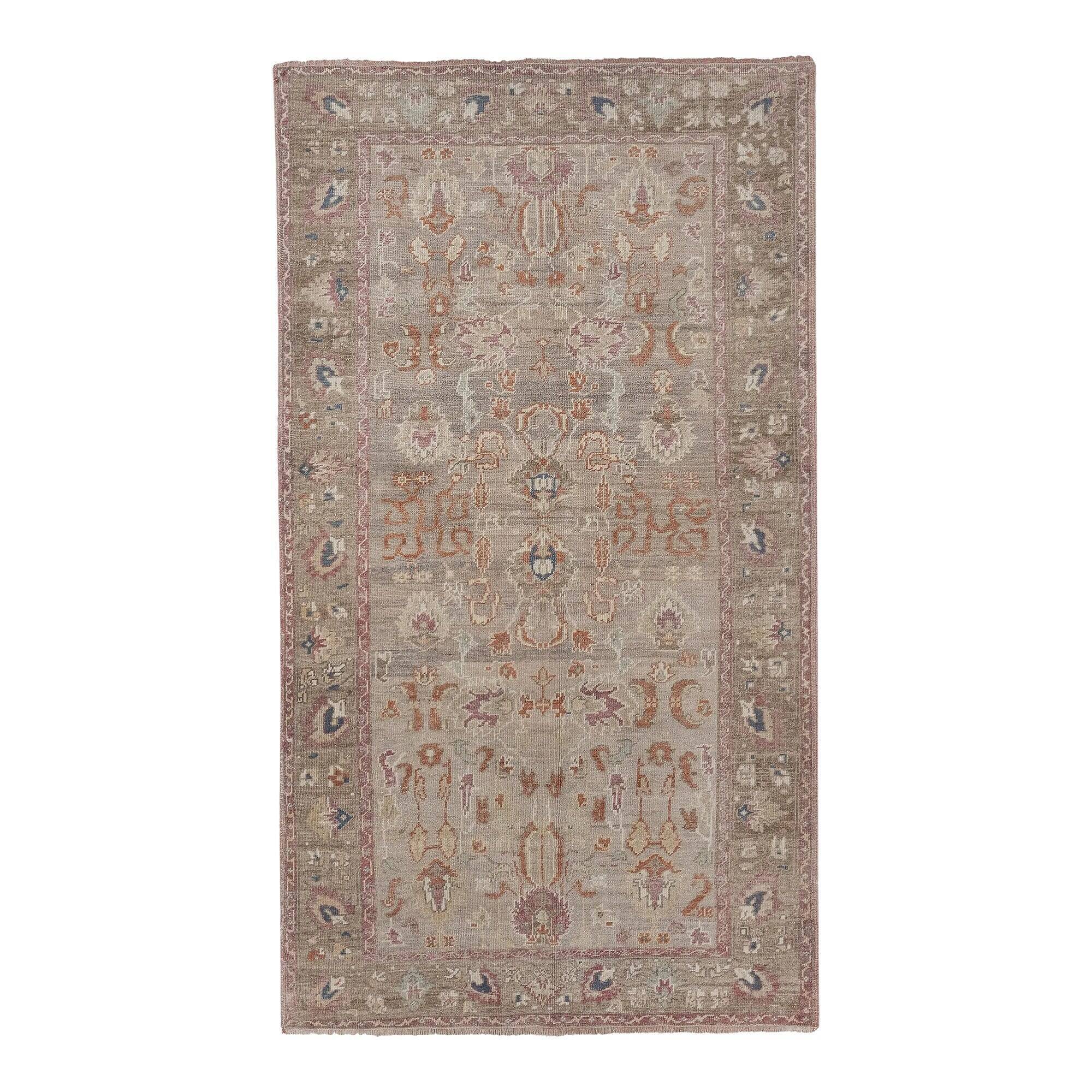 Vintage Turkish hallway rug 142x254 cm