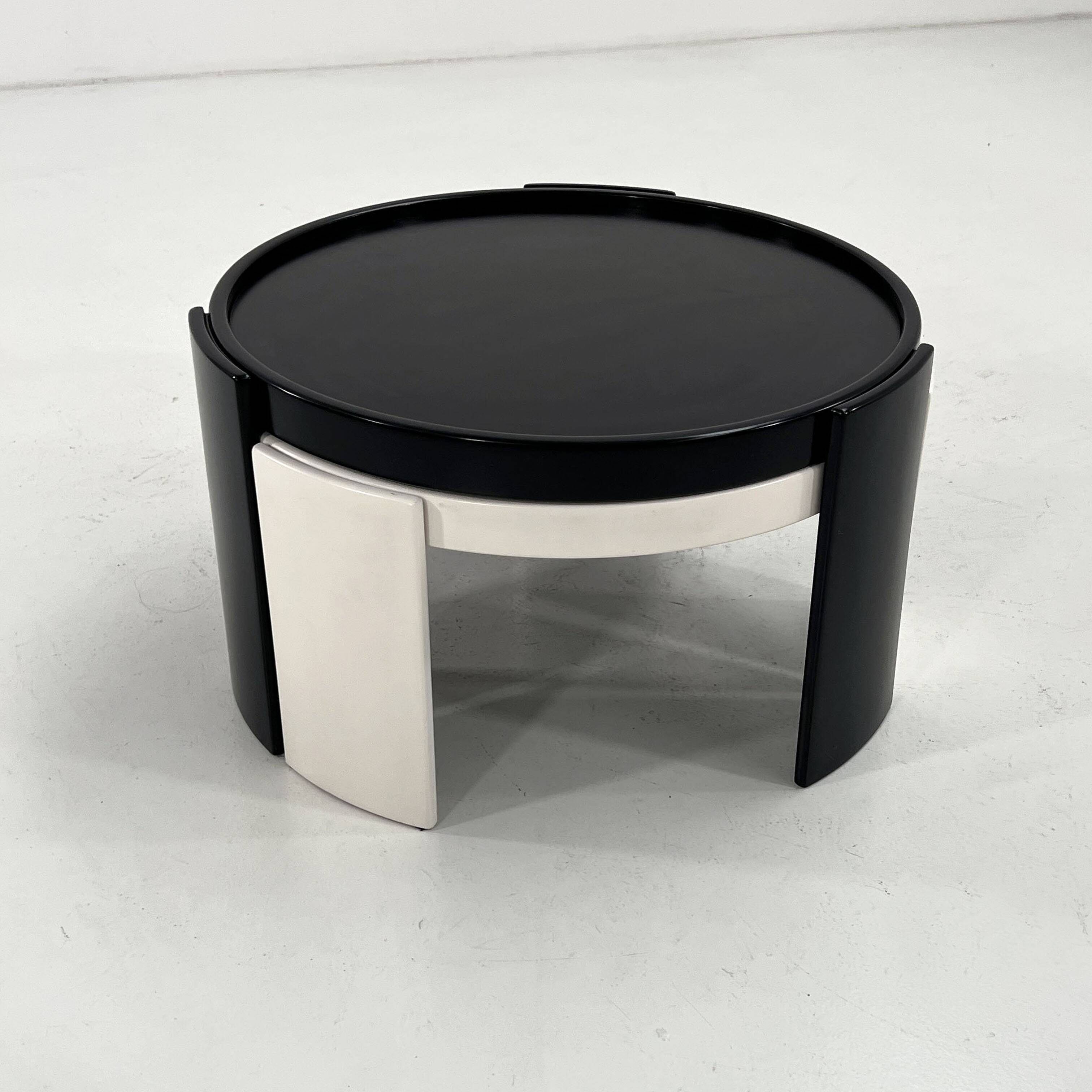 Set of 2 large reversible nesting tables by G. Frattini for Cassina, 70