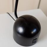 Black metal adjustable desk lamp, postmodern Memphis style, Italian 1980s design, swivel head
