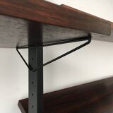 Scandinavian rosewood modular bookcase Pira Mobel system year 60