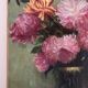 Oil on canvas signed Charlotte to her godmother dahlias 1900