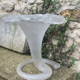 Corolla vase in antique frosted glass