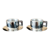 Lot de 2 tasses à expresso Casalinghi en inox