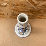 Old candle holder r. delarue rouen decor white ceramic painted vintage