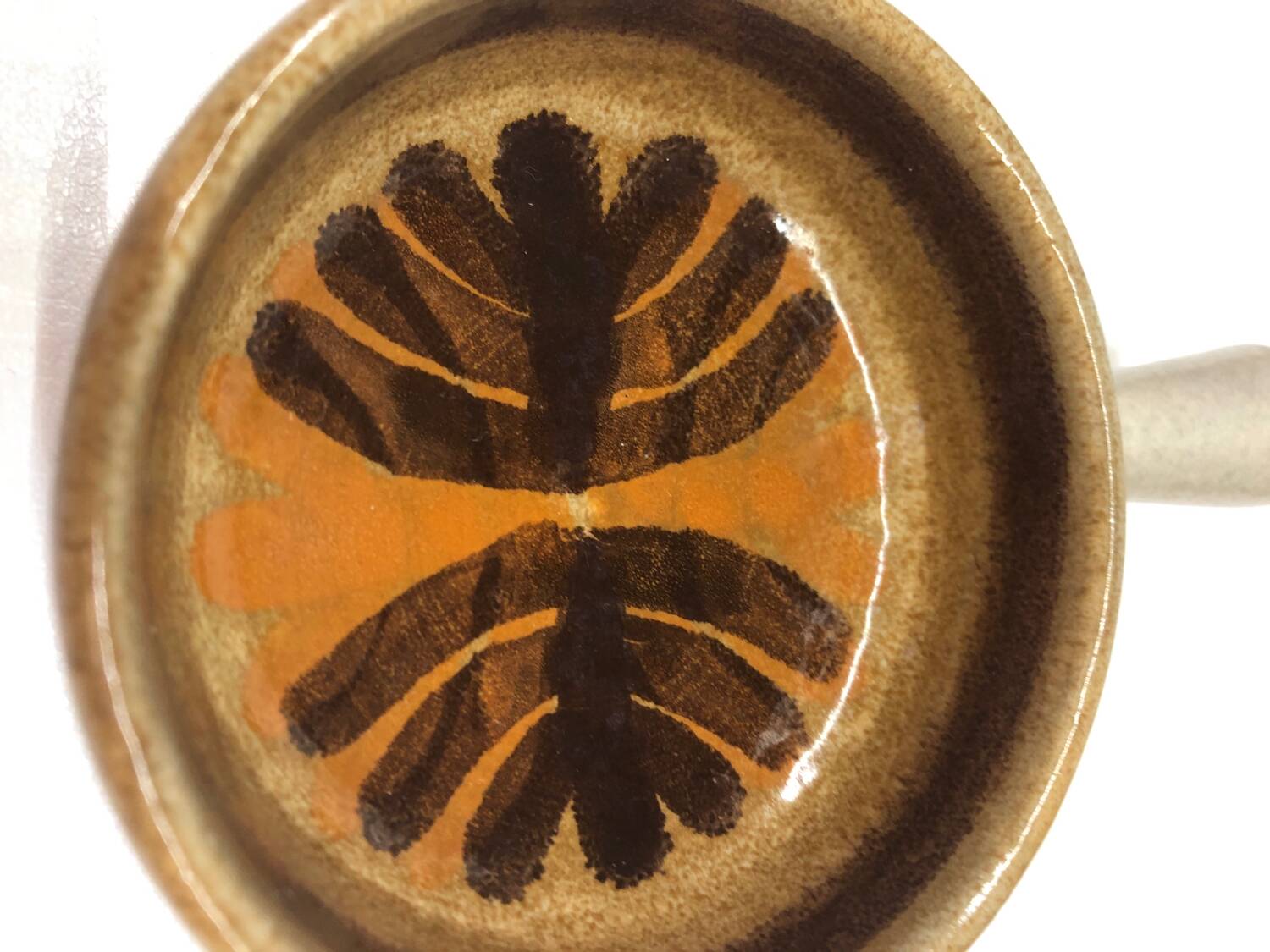 Set of 3 ceramic caquelon dishes from Pornic, Palmyre decor