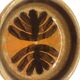 Set of 3 ceramic caquelon dishes from Pornic, Palmyre decor