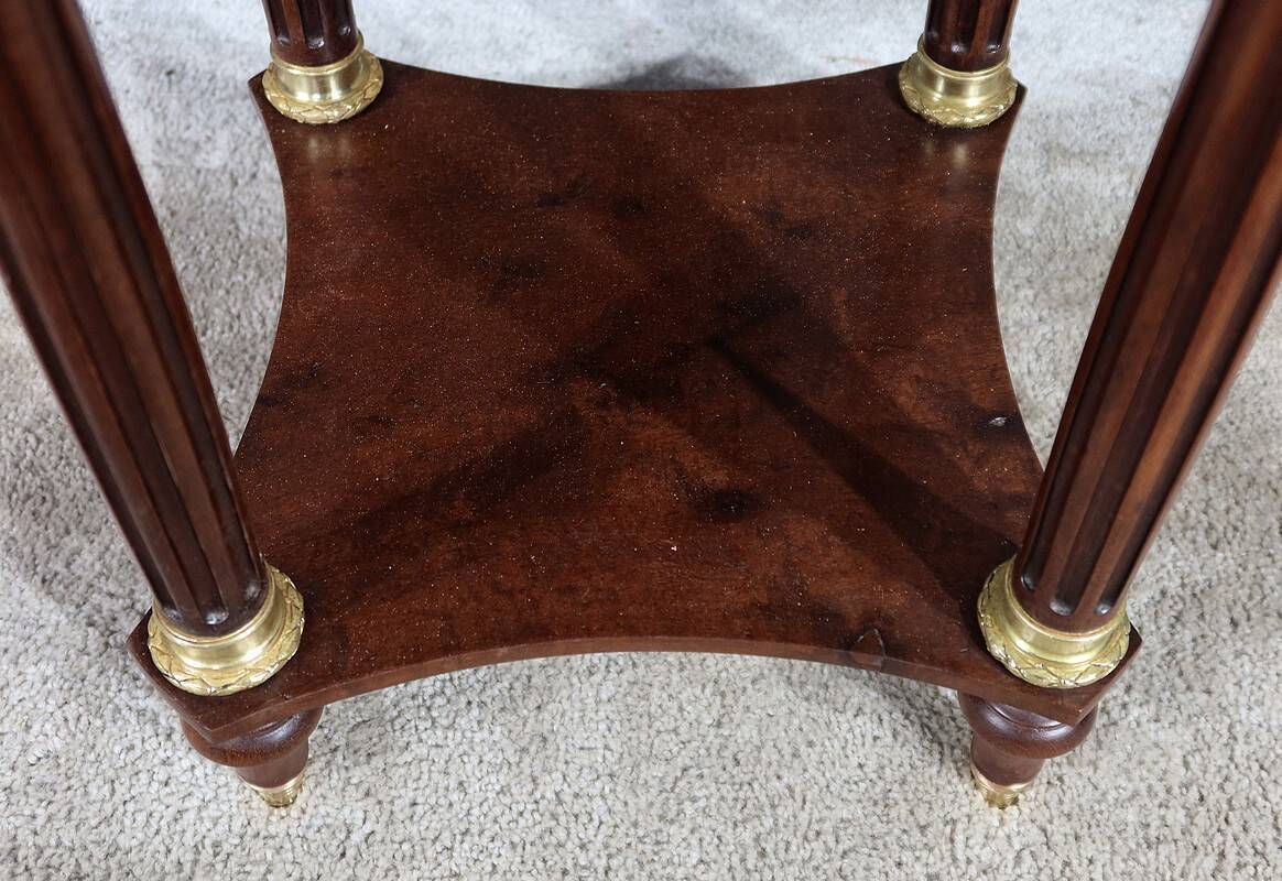 Small Tambour Table in Mahogany, Louis XVI style – Late 19th century