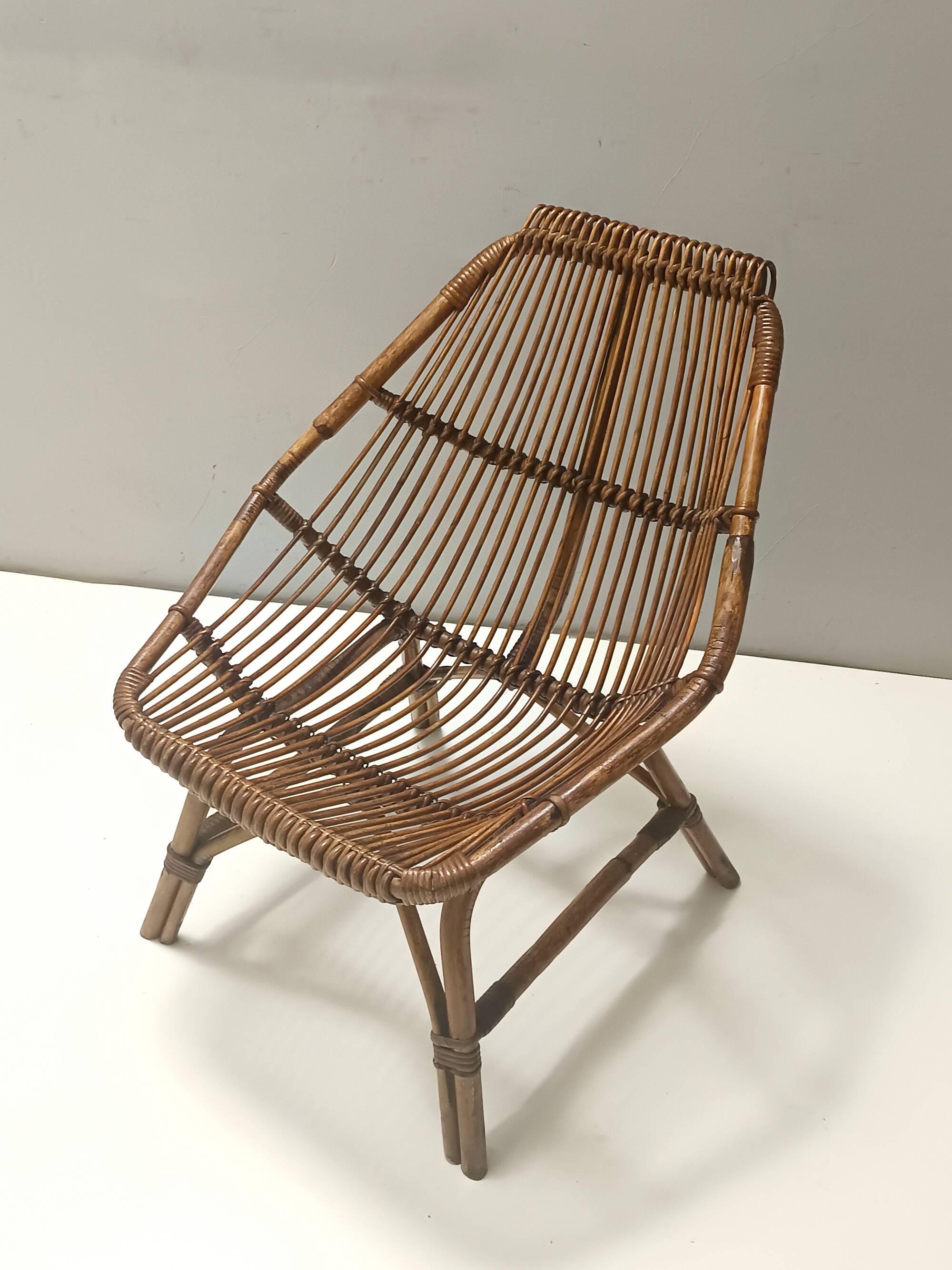 Bamboo Lounge Chair Attr. to Bonacina