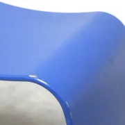 Tabouret bleu 'M' par Jørgen Møller pour Askman, années 1990.