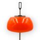 Oscar Torlasco, orange glass table / desk lamp, Prod. Lumi, 1960 ca.