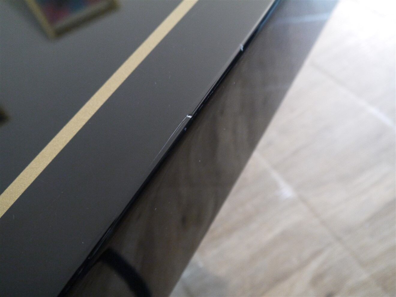 Coffee table in black lacquer 1970