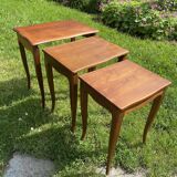 Three pull-out tables in Louis XV style