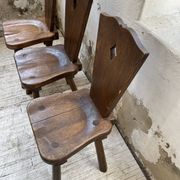 Solid oak chairs Savoyard cap popular art