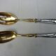 Filled silver salad serving cutlery, minerva hallmark