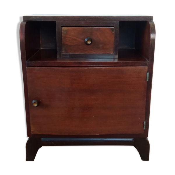 Chevet en bois foncé années 30/40