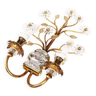 Appliques monumentales en cristal et en or de style Bagues par Banci Firenze