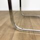 Chrome and black velvet sled chair from the 70s in Italy