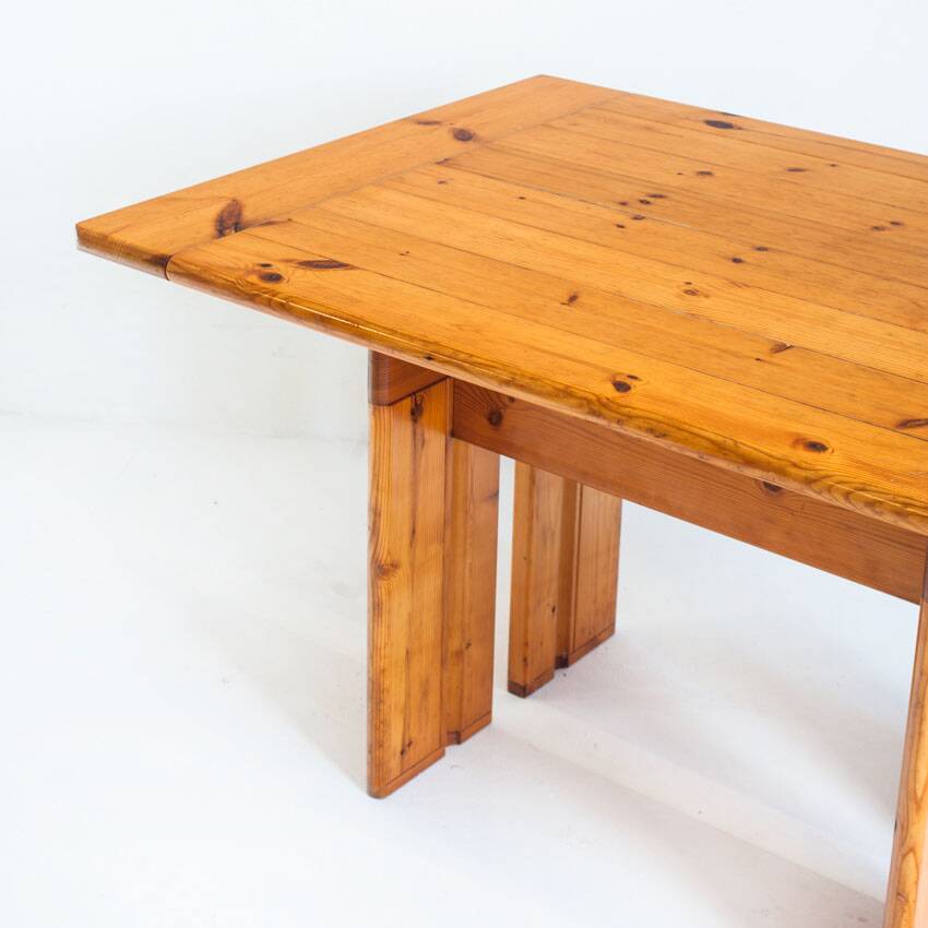 Vintage Silvio Coppola / Fratelli Montina table + chairs. Italy, 1970s