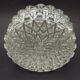 French Mid-Century Round Clear Cut Glass Ceiling Light Replacement Shade