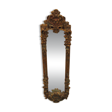 Mirror in a wooden frame, Italian design, 1960s, production: Italy