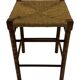 Vintage Wooden Stool With Rope Seat 60s Minimalist
