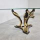 Pair of brass bird coffee tables, 1970s
