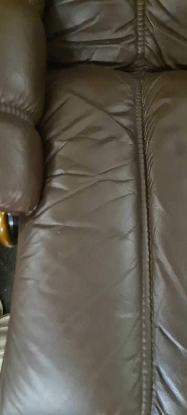 Vintage leather stressless reclining chair