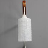 1960s Wooden Wall Lamp with Glass Shade, Czechoslovakia
