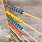 Large vintage wooden school abacus