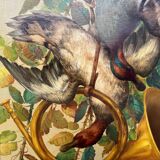 Hunting style painting. Oil on canvas.
