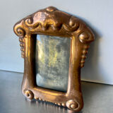 Art nouveau copper metal photo frame