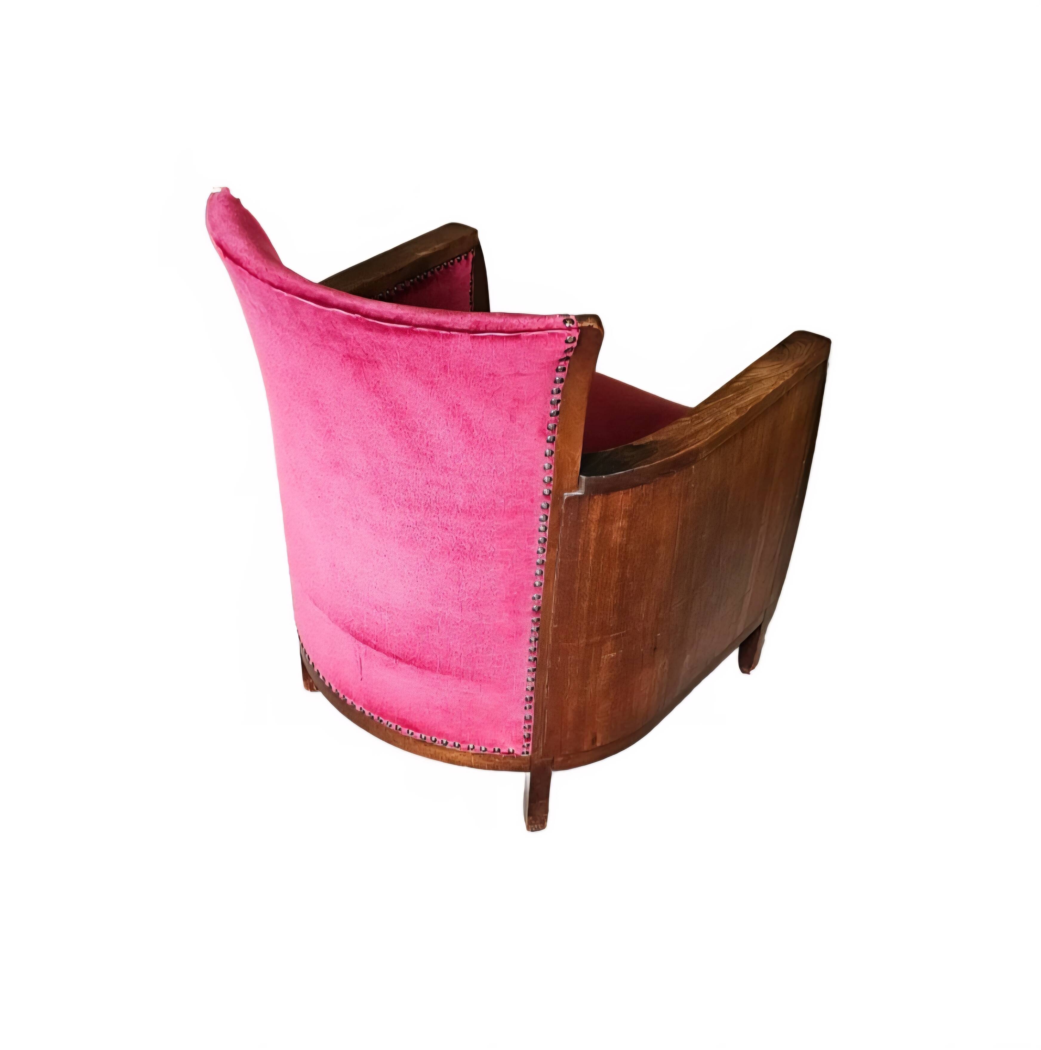 2 x Art Nouveau club chairs.