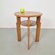 Art Deco Round Oak Side Table, 1930s