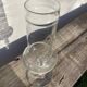 Vase sur pied en verre transparent